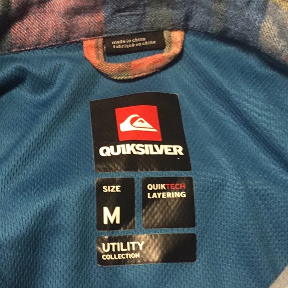 Quicksilver Lined Snap Button Medium Flannel - Picture 3 of 6
